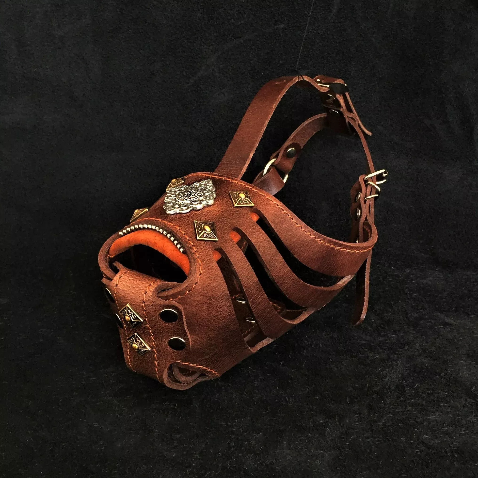 Aztec Dark Brown Basket Muzzle