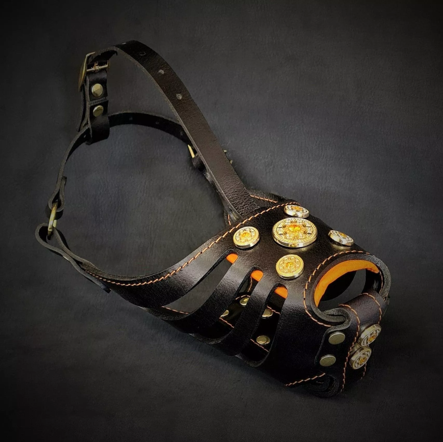 bijou-basket-muzzle-black-orange The ''Bijou'' Basket Muzzle Black & Orange