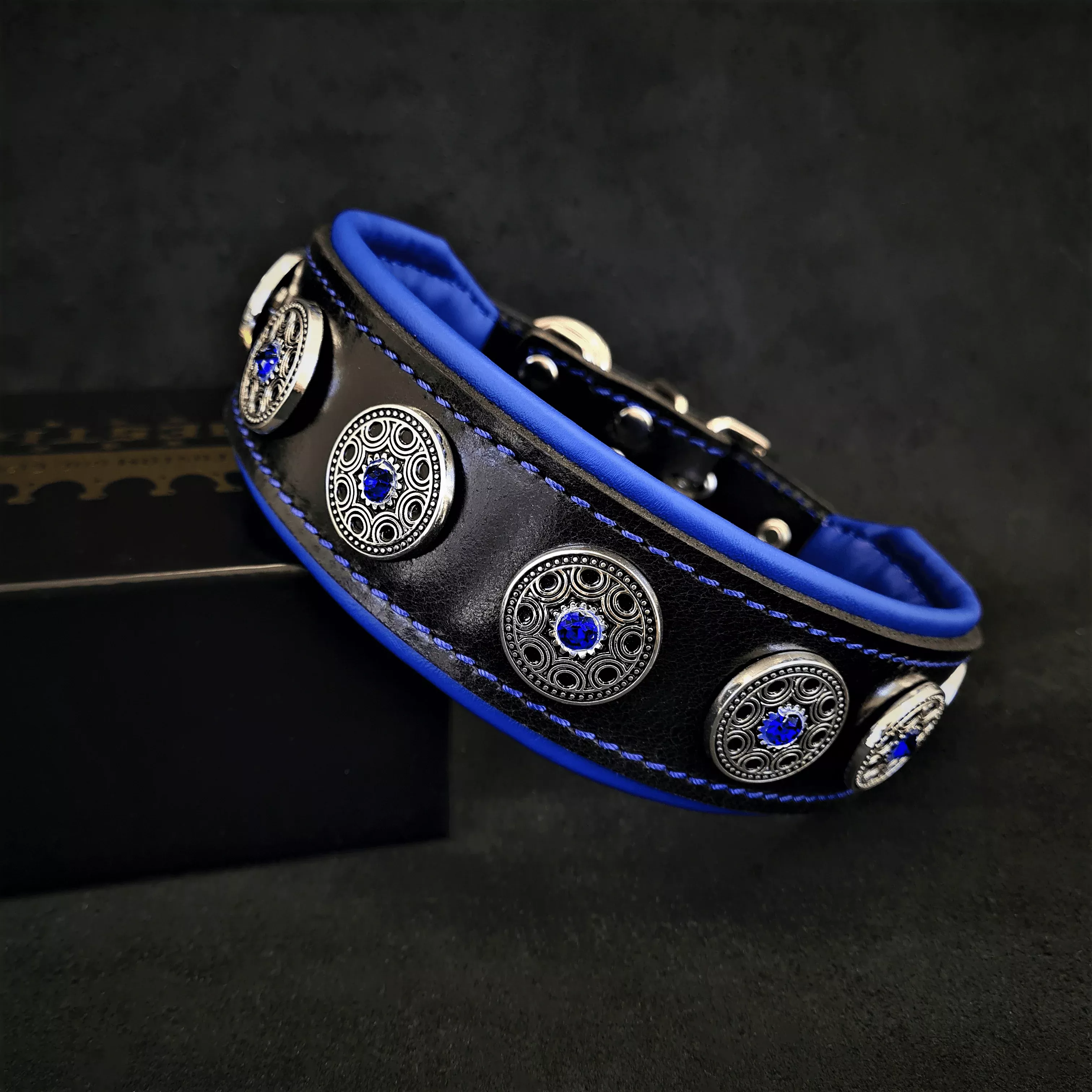 bijou-collar-black-blue “Bijou” collar black & blue