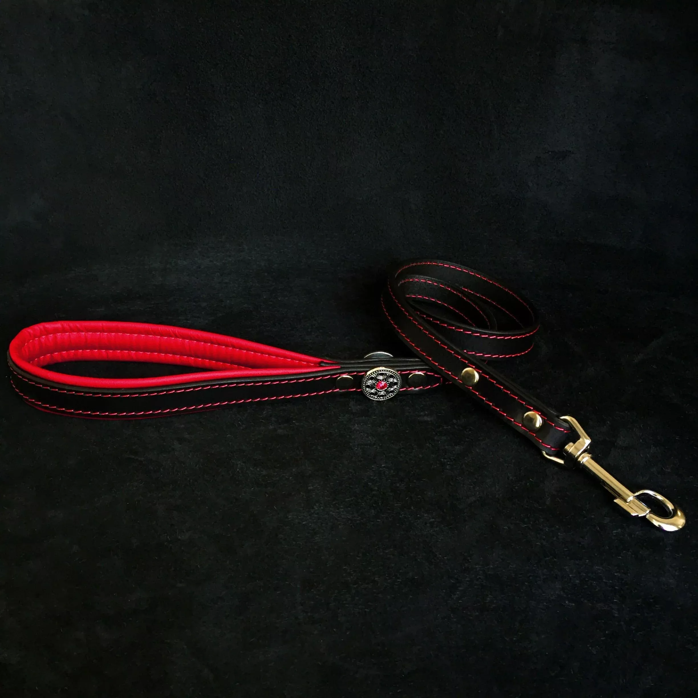 bijou-leather-lead-red ”Bijou” leather lead red