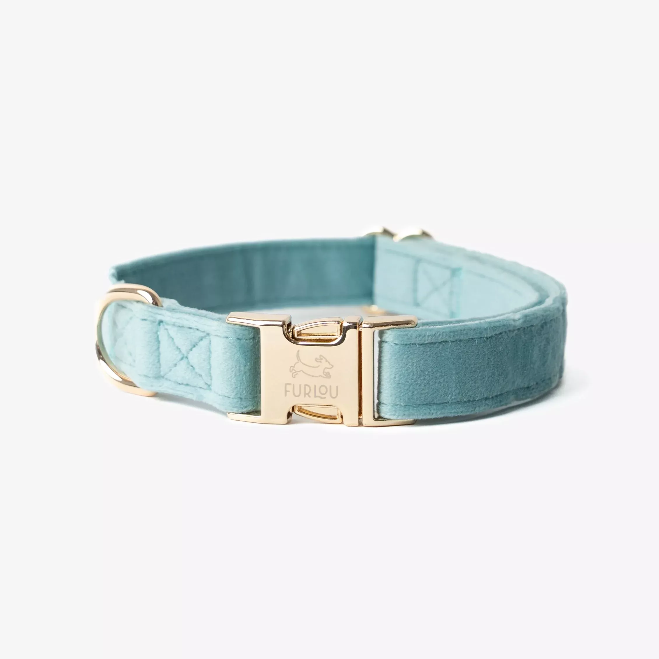 blue-velvet-dog-collar 'Blue' - Velvet Dog Collar