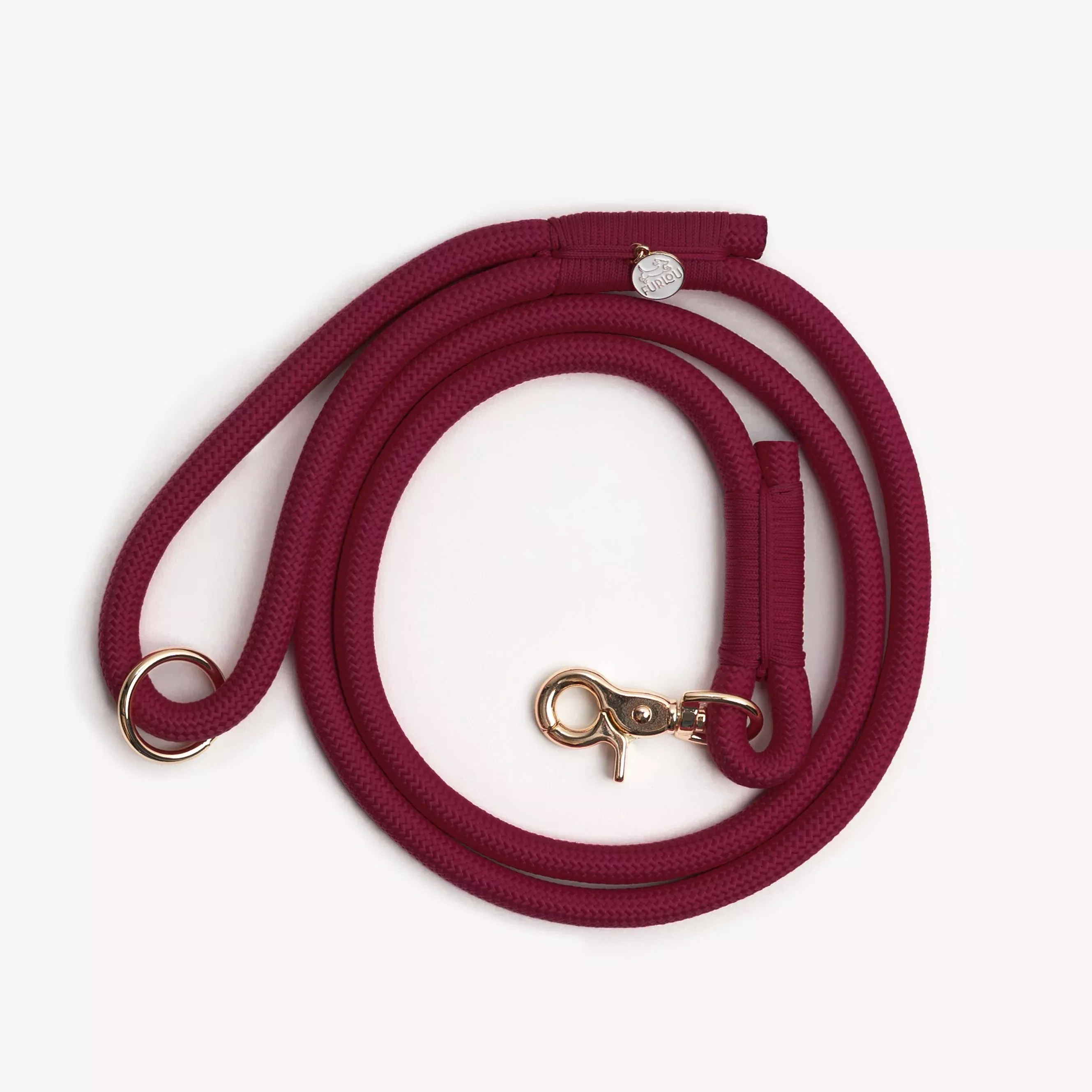 bordeaux-braided-rope-leash 'Bordeaux' - Braided Rope Leash