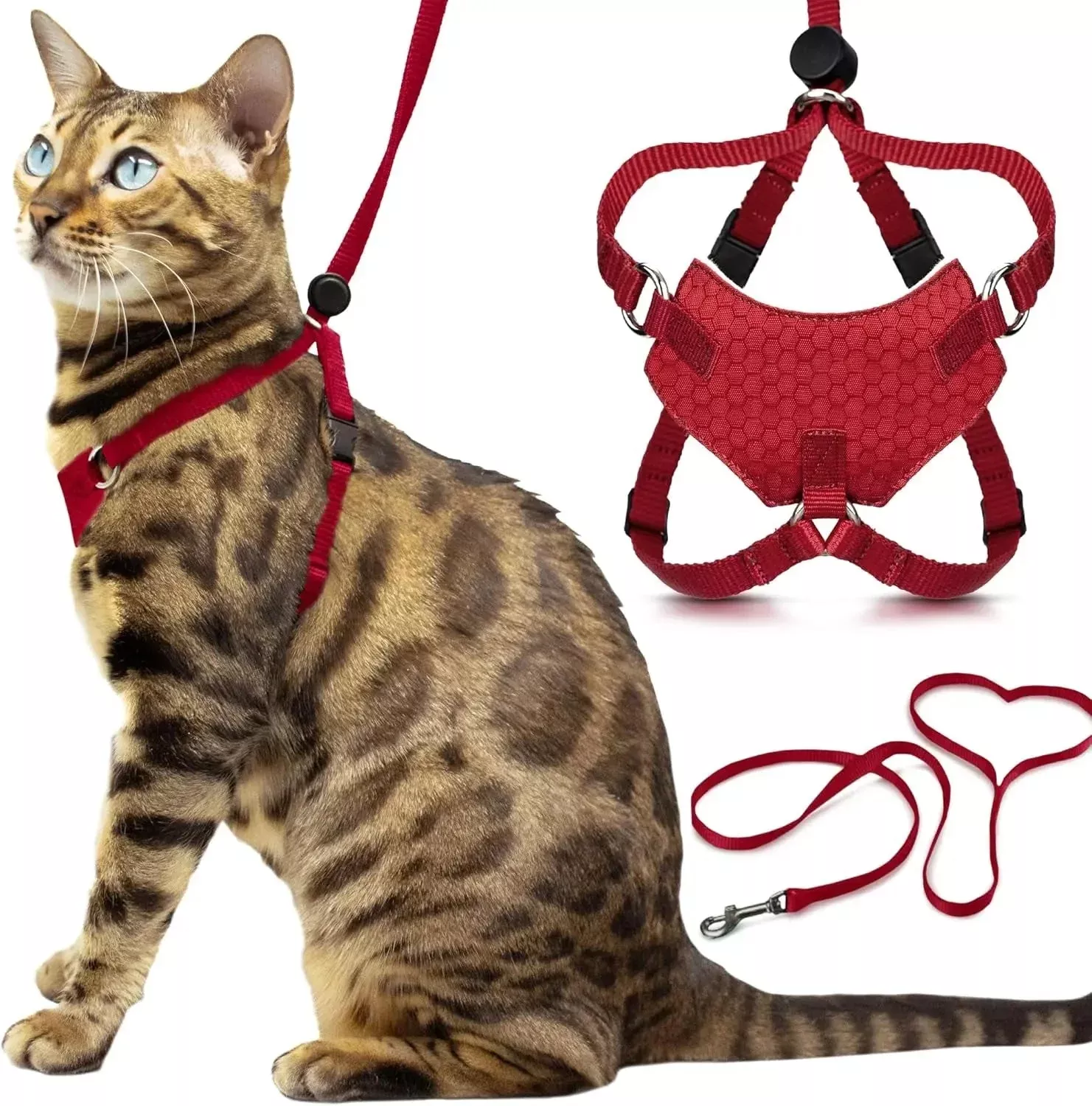 cat-harness-escape-proof-adjustable-leash-set-reflective-walking-vest Cat Harness Escape Proof Adjustable Leash Set Reflective Walking Vest
