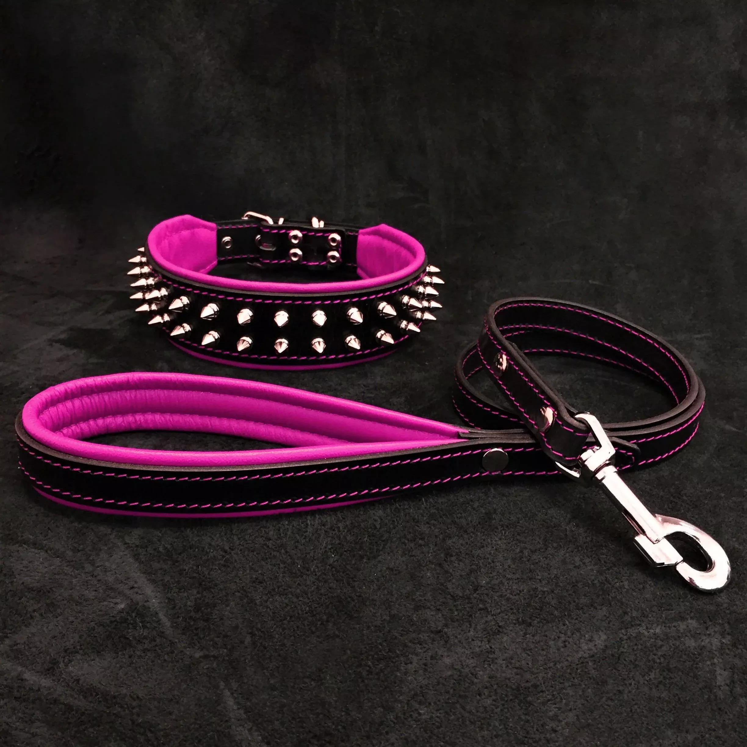 frenchie-set-collar-leash-pink “Frenchie” Set- collar & leash. Pink