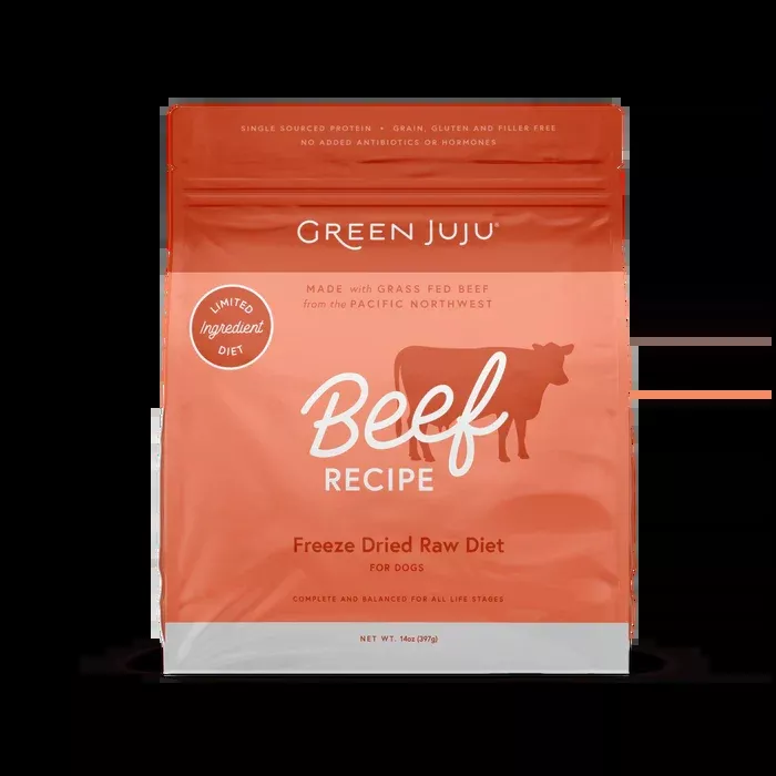 Green Juju Freeze Dried Raw Beef for Dogs