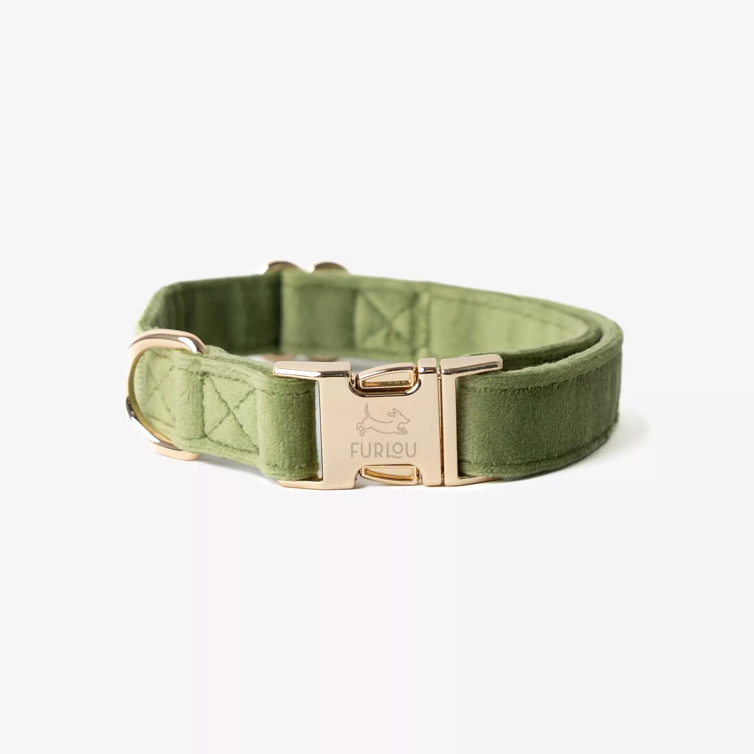 green-velvet-dog-collar 'Green' - Velvet Dog Collar