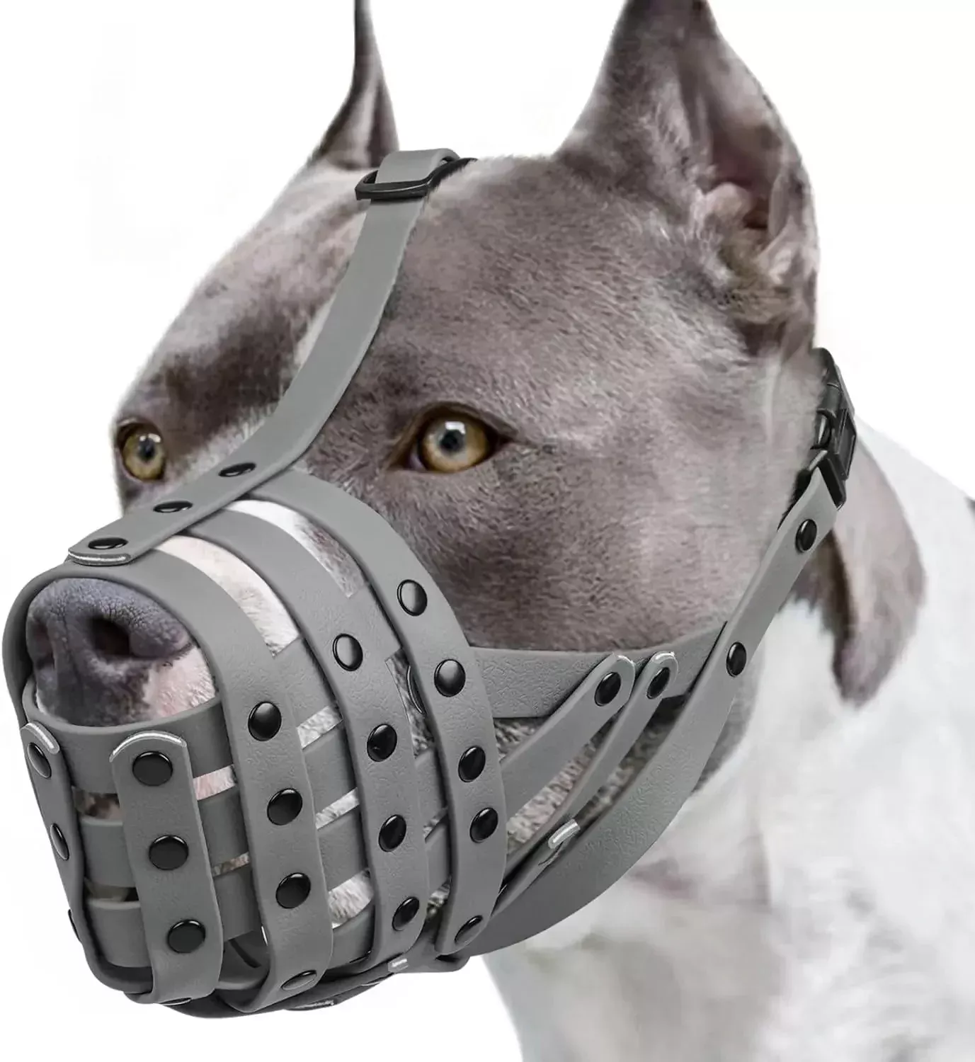 lightweight-basket-large-dog-muzzle-adjustable-allows-panting-drinking-training Lightweight Basket Large Dog Muzzle Adjustable Allows Panting Drinking Training