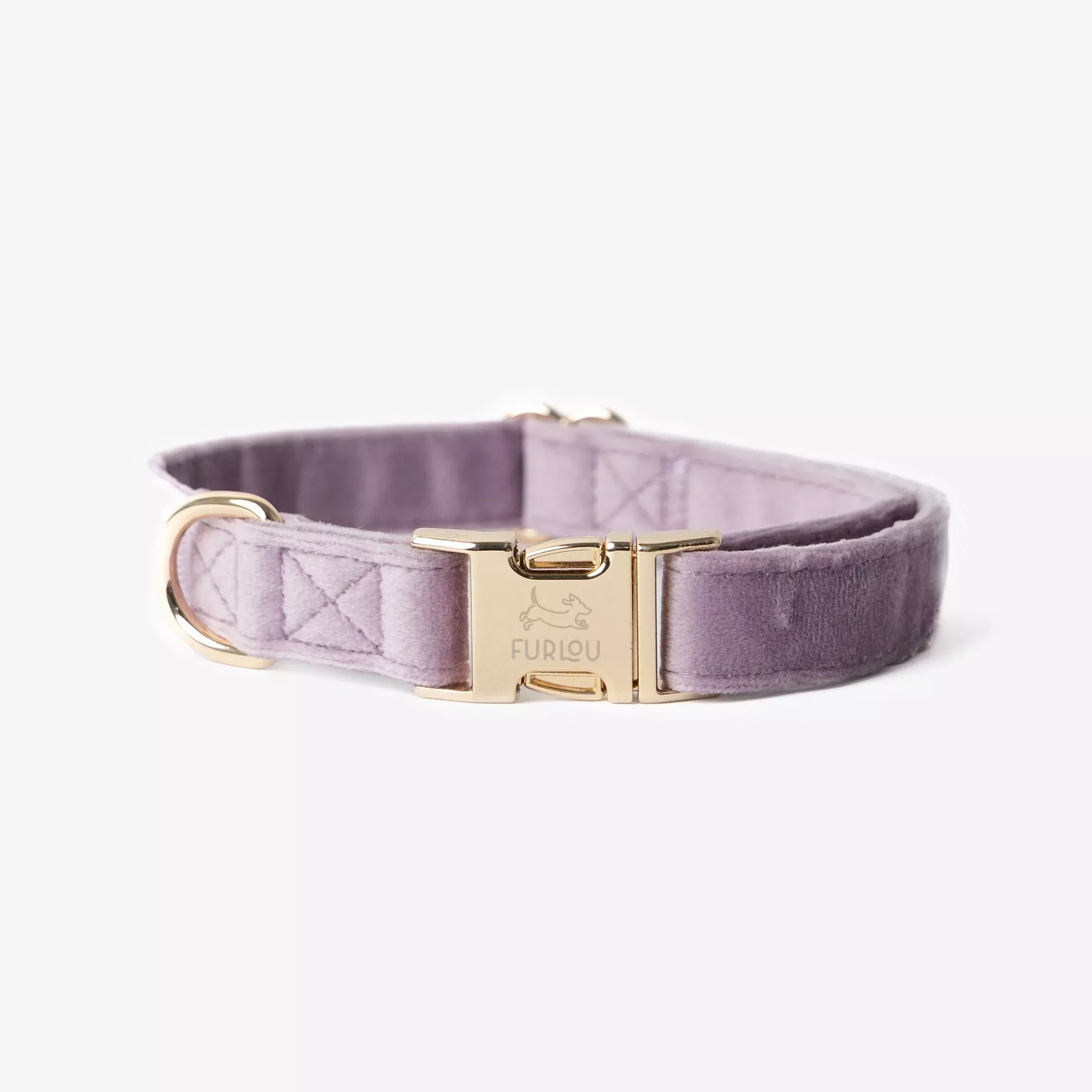 lilac-velvet-dog-collar 'Lilac' - Velvet Dog Collar