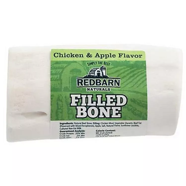 Red Barn Filled Bones Chicken Apple Natural Dog Chews – Large – 8 Oz – Case of 15