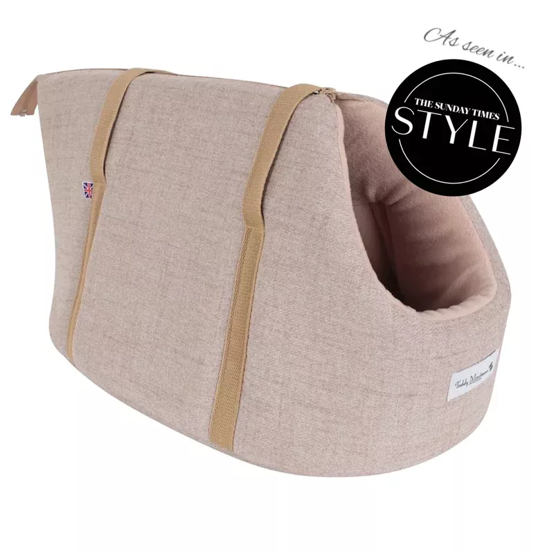 richmond-biscuit-taupe-beige-luxury-dog-carrier ‘The Richmond’ Biscuit Taupe Beige Luxury Dog Carrier