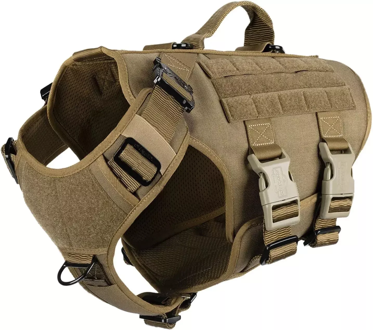 tactical-dog-harness-6-buckle-no-pull-molle-vest-adjustable-3-4-coverage Tactical Dog Harness 6 Buckle No Pull MOLLE Vest Adjustable 3/4 Coverage