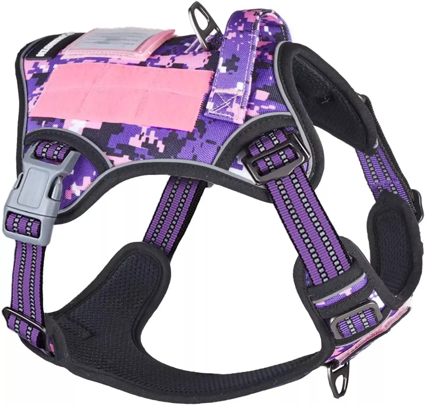 tactical-no-pull-dog-harness-with-handle-reflective-adjustable-training-vest Tactical No-Pull Dog Harness with Handle, Reflective Adjustable Training Vest