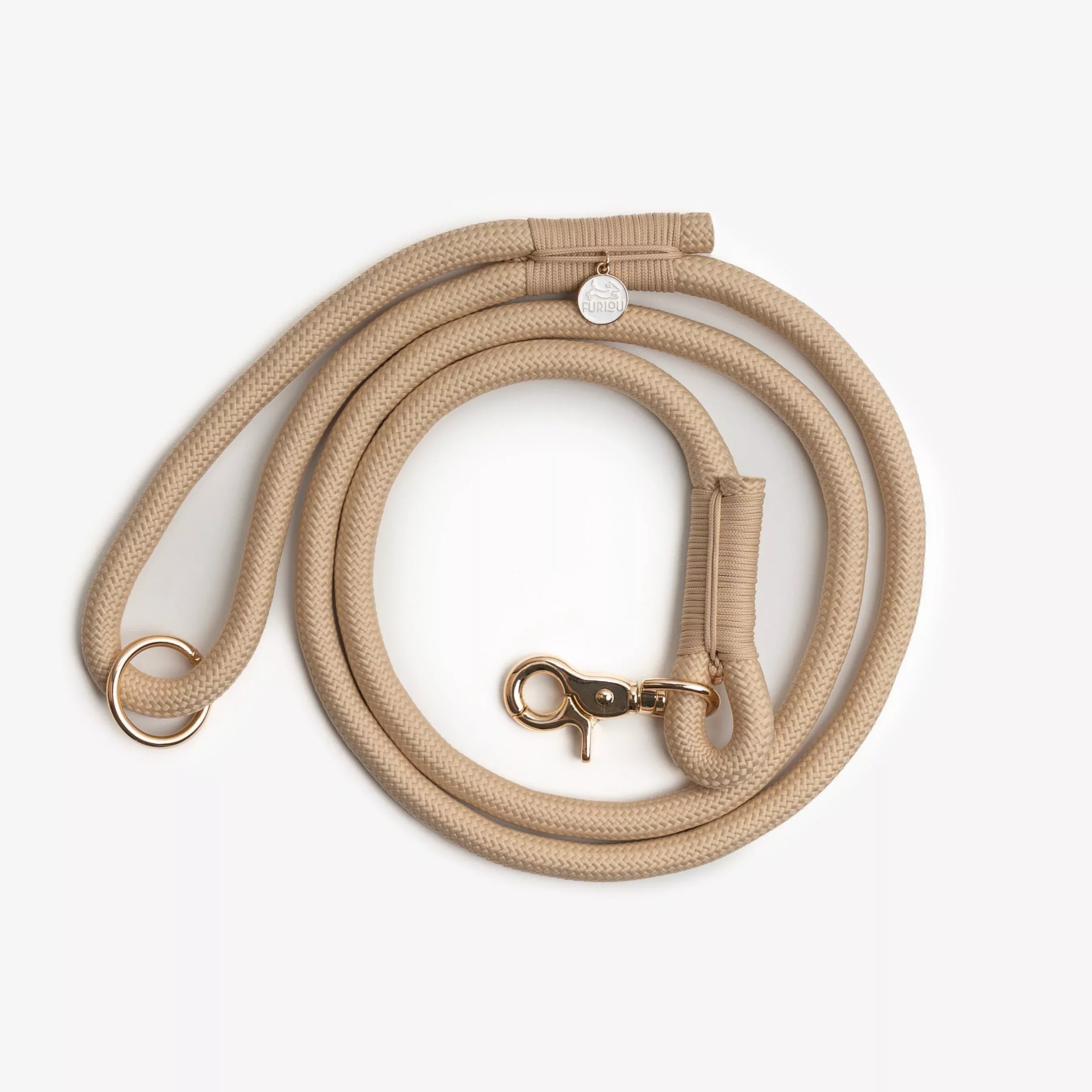 tan-braided-rope-leash 'Tan' - Braided Rope Leash
