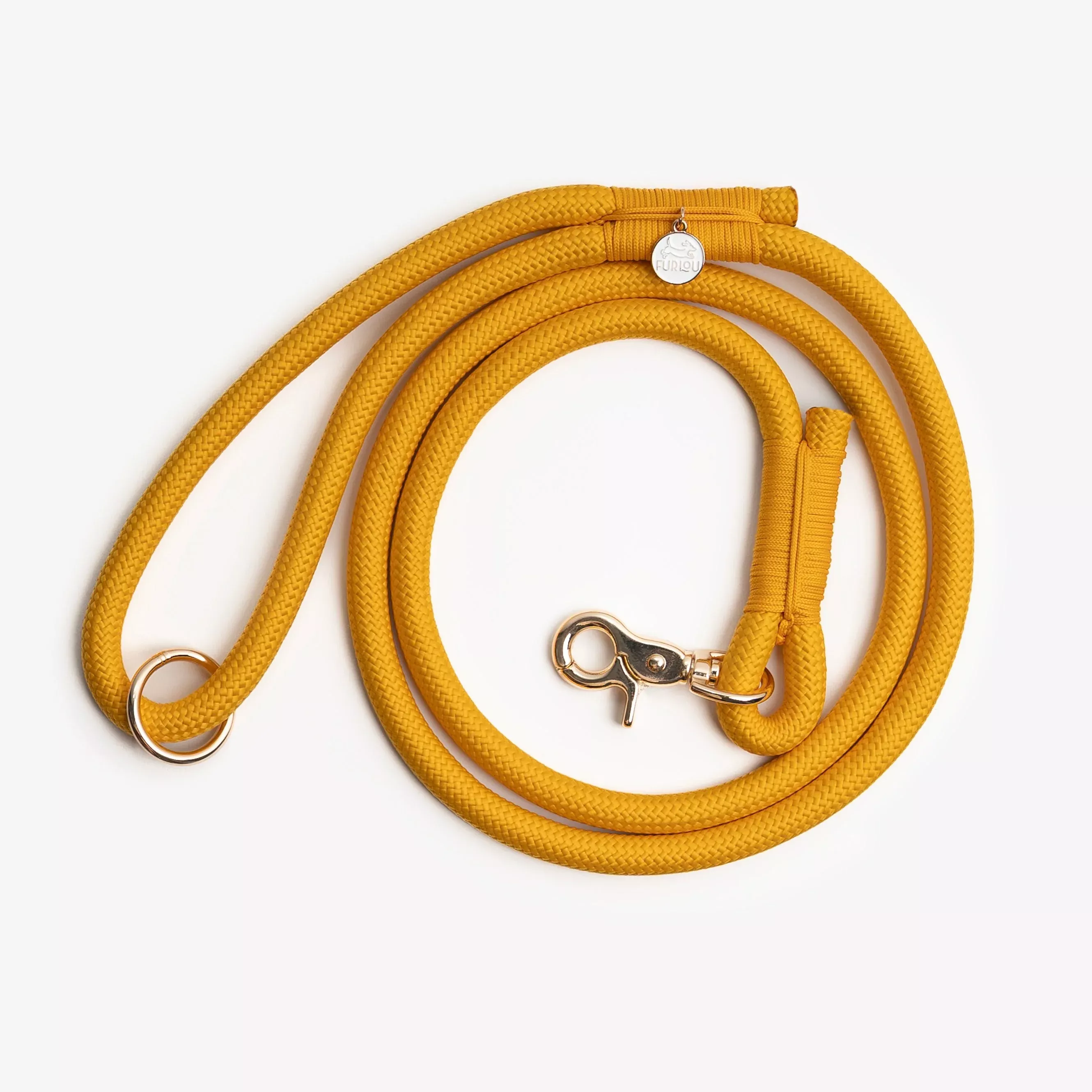 yellow-braided-rope-leash 'Yellow' - Braided Rope Leash